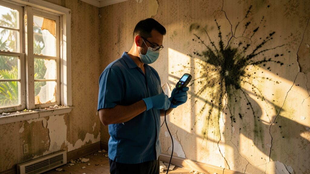 Mold remediation process in Pompano Beach homes showing standard steps for effective mold removal in Pompano Beach FL